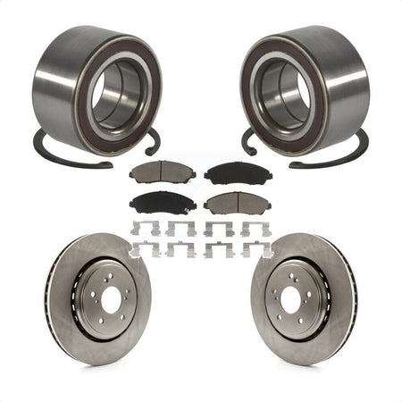 Front Wheel Bearing Disc Brake Rotors And Ceramic Pads Kit For 2014-2016 Acura MDX KBB-128210