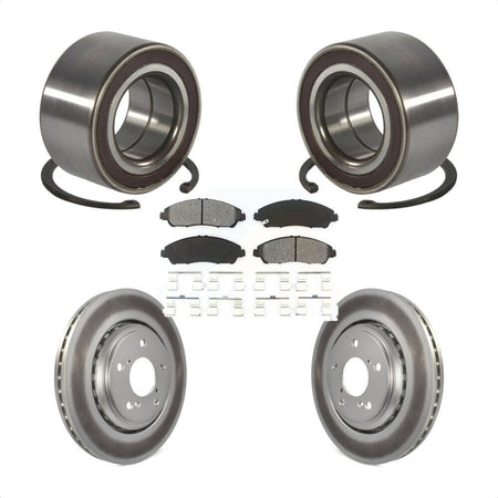 Front Wheel Bearing Coated Disc Brake Rotors And Pads Kit For Honda Pilot Acura MDX KBB-128218