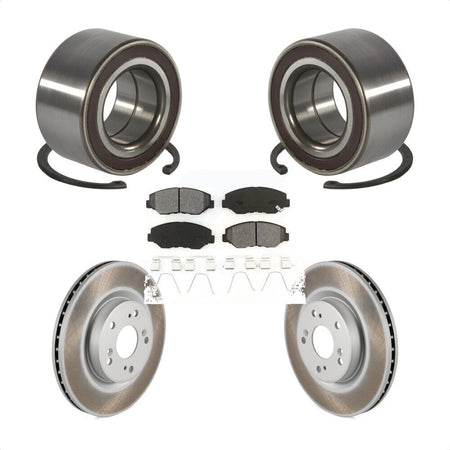 Front Wheel Bearing Coated Disc Brake Rotors And Pads Kit For 2012-2016 Honda CR-V FWD KBB-128220