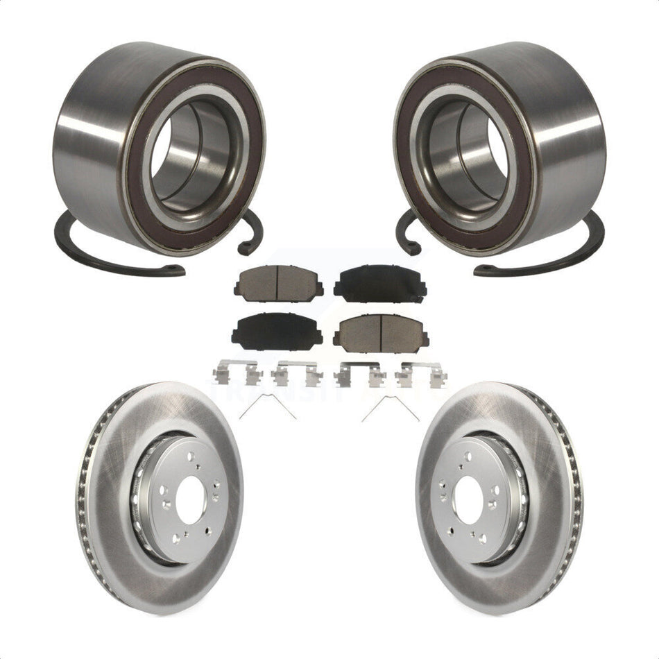 Front Wheel Bearing Coated Disc Brake Rotors And Ceramic Pads Kit For 2013-2018 Acura RDX KBB-128222