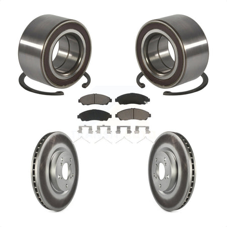 Front Wheel Bearing Coat Brake Rotor Pads Kit For 2014-2020 Acura RLX Sport Hybrid SH-AWD KBB-128224