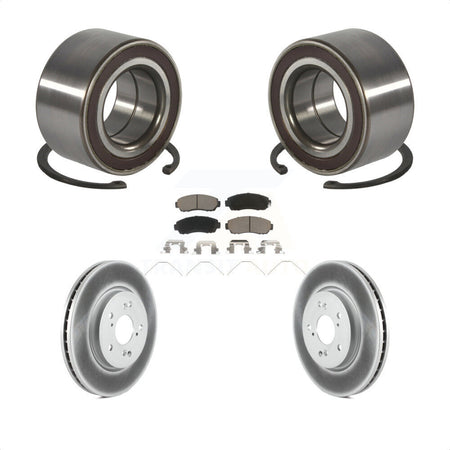 Front Wheel Bearing Coated Disc Brake Rotors And Pads Kit For 2012-2016 Honda CR-V AWD KBB-128226