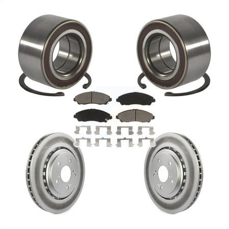 Front Wheel Bearing Coated Disc Brake Rotors And Ceramic Pads Kit For 2014-2016 Acura MDX KBB-128232