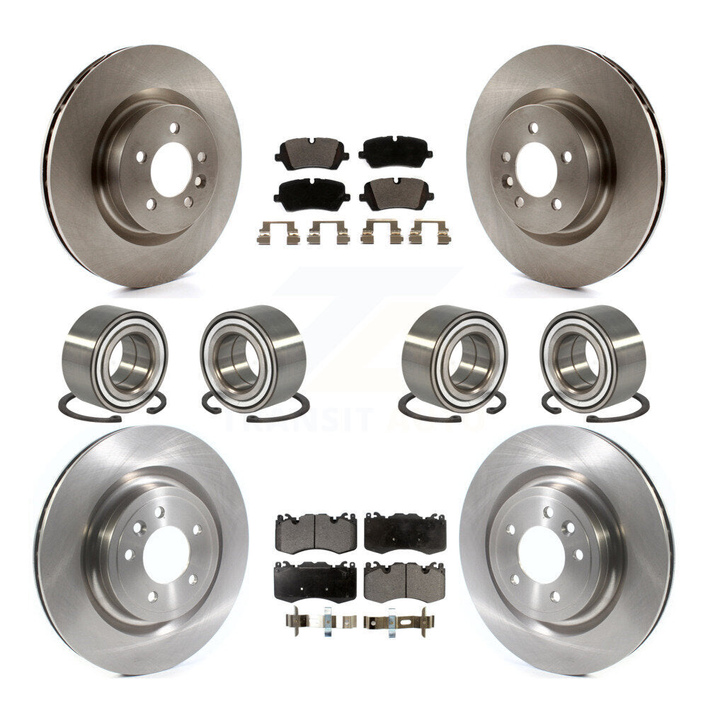 Front Rear Bearings Disc Brake Rotors And Pads Kit (10Pc) For 2016 Land Rover Range 3.0L KBB-128298