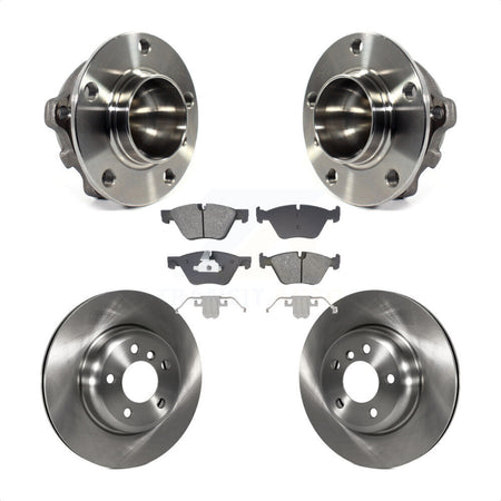 Front Hub Bearing Assembly Disc Brake Rotors And Semi-Metallic Pads Kit For BMW 528i KBB-128470