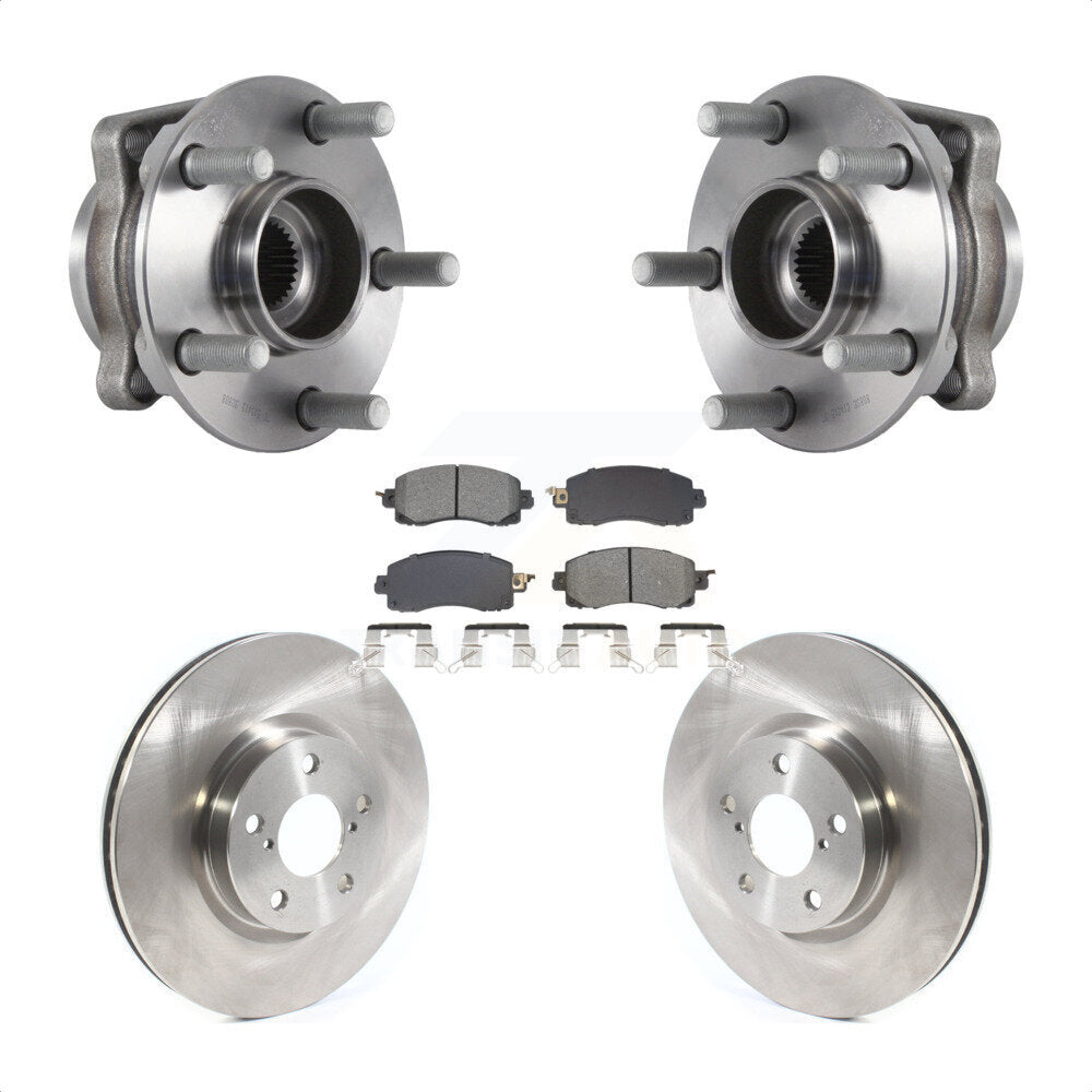 Front Hub Bearing Brake Rotor Pads Kit For Subaru Impreza With 276mm Diameter KBB-128483