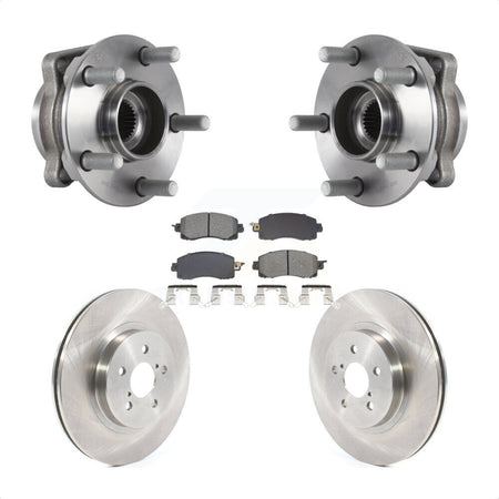 Front Hub Bearing Assembly Disc Brake Rotors And Pads Kit For Subaru Crosstrek Impreza KBB-128484