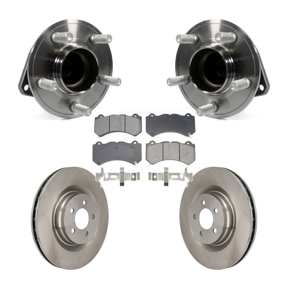 Front Hub Bearing Assembly Disc Brake Rotors And Pads Kit For Dodge Challenger Charger KBB-128498