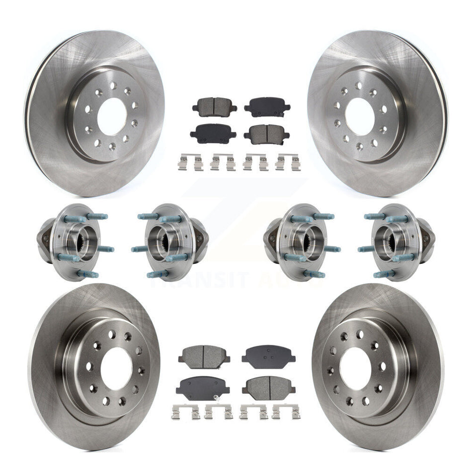 Front Rear Hub Bearing Disc Brake Rotor Pads Kit (10Pc) For Chevrolet Equinox GMC Terrain KBB-128514