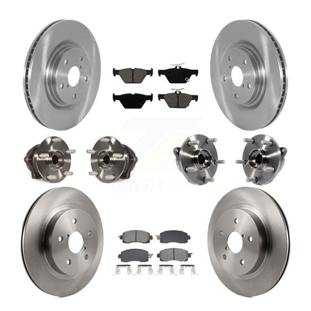 Front Rear Hub Bearing Brake Rotor And Pad Kit (10Pc) For 2020-2023 Subaru Outback Legacy KBB-128522