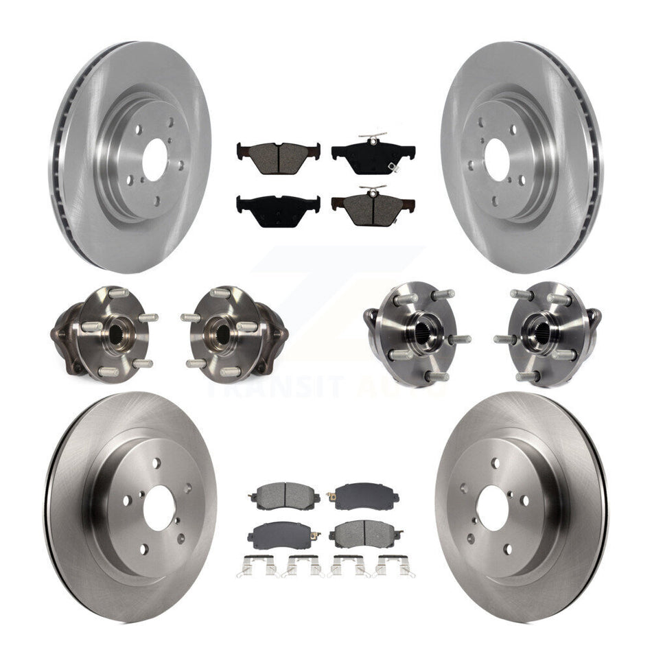 Front Rear Hub Bearing Brake Rotor And Pad Kit (10Pc) For 2020-2023 Subaru Outback Legacy KBB-128522