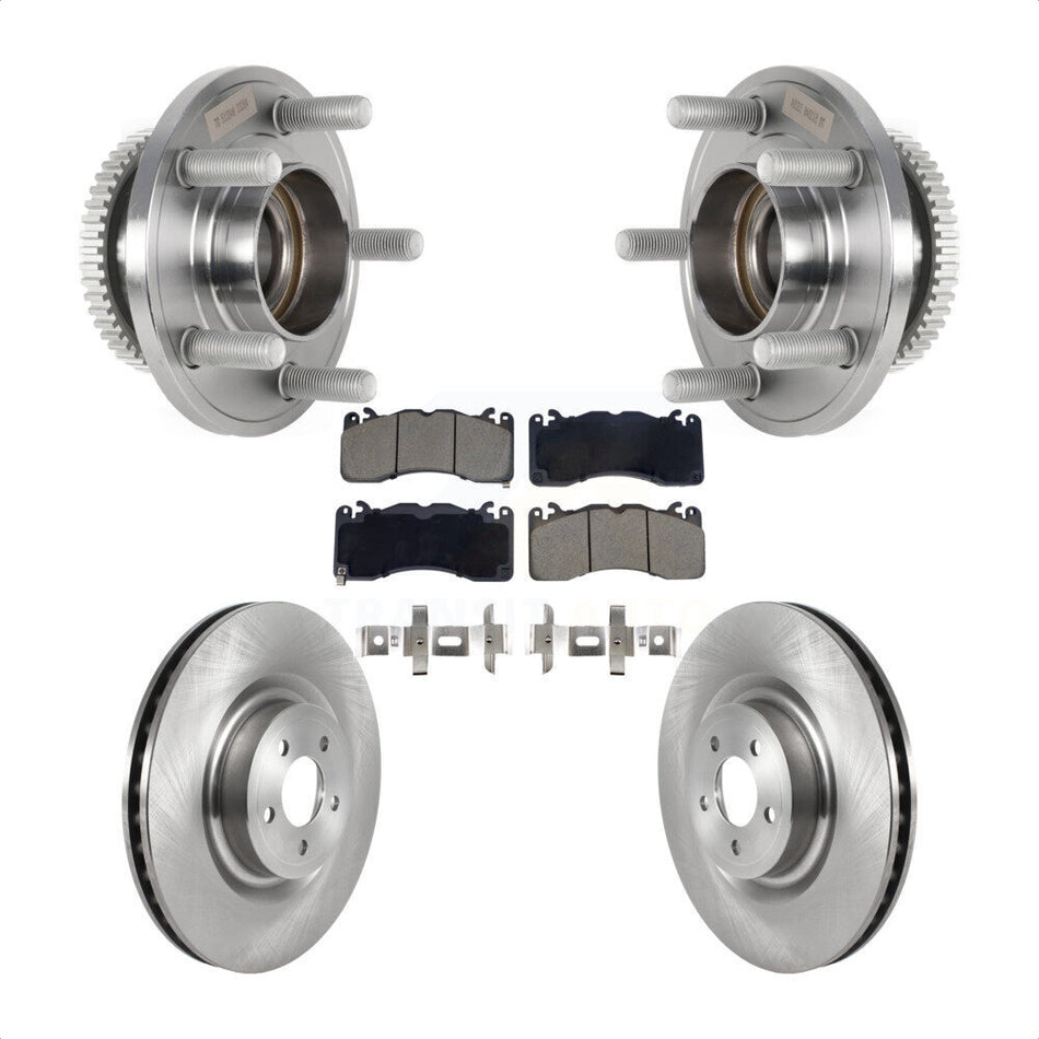 Front Hub Bearing Assembly Disc Brake Rotor & Pad Kit For Ford Mustang With Brembo Brakes KBB-128584