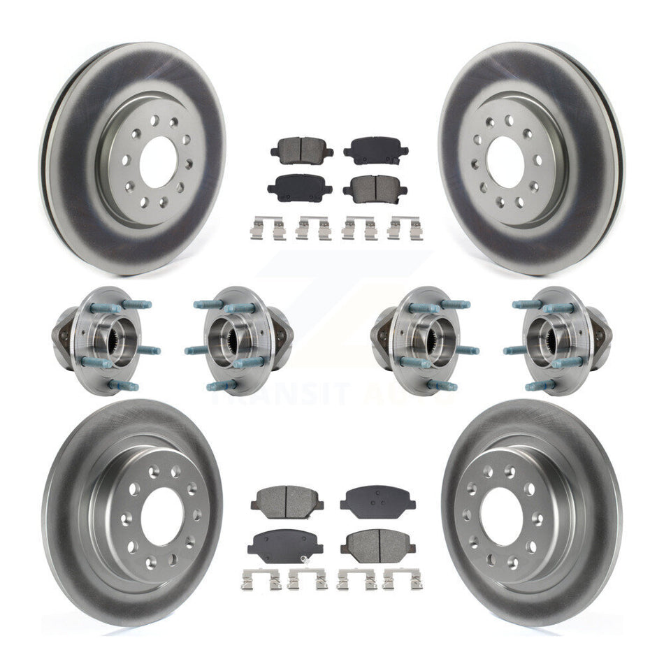 Front Rear Hub Bearing Coat Brake Rotor Pads Kit (10Pc) For Chevrolet Equinox GMC Terrain KBB-128642