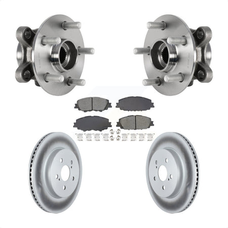 Front Hub Bearing Assembly Coated Disc Brake Rotor Pad Kit For Toyota Corolla Prius Prime KBB-128738