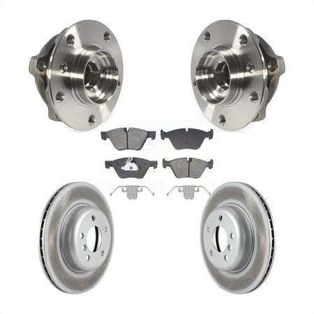 Front Hub Bearing Assembly Coated Disc Brake Rotors And Pads Kit For BMW 528i xDrive KBB-128741