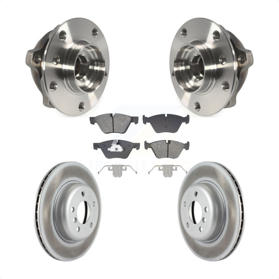 Front Hub Bearing Assembly Coated Disc Brake Rotors And Pads Kit For BMW 528i xDrive KBB-128741