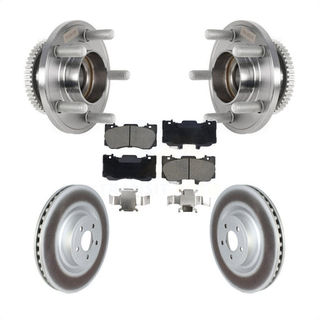 Front Hub Bearing Assembly Coated Disc Brake Rotors And Ceramic Pads Kit For Ford Mustang KBB-128782
