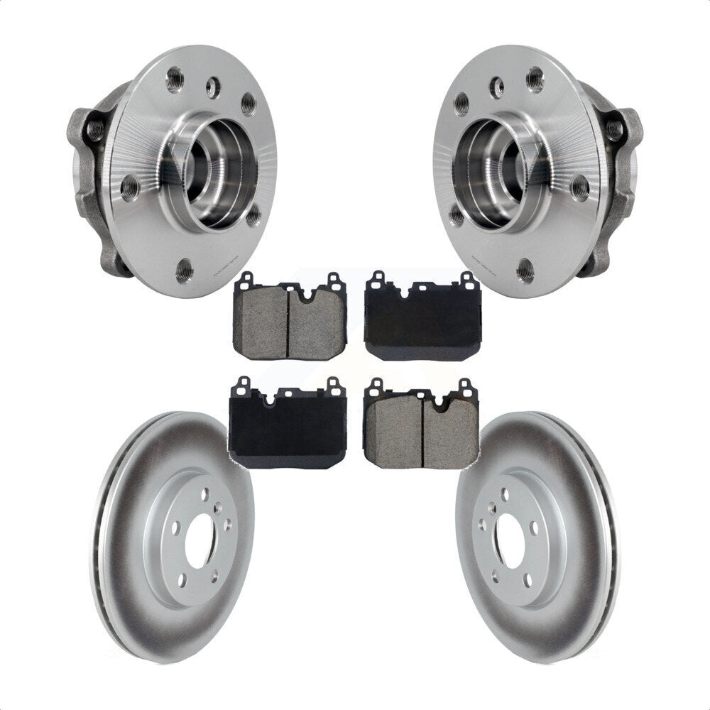 Front Hub Bearing Coated Brake Rotor Pad Kit For Mini Cooper Clubman S With Sport Package KBB-128800