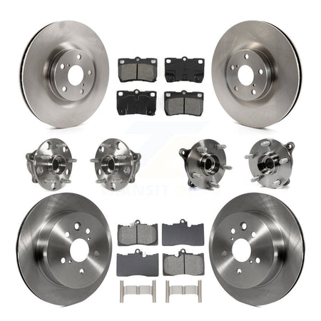 Front Rear Hub Bearing Assembly Disc Brake Rotor And Pad Kit (10Pc) For Lexus GS350 IS350 KBB-129062