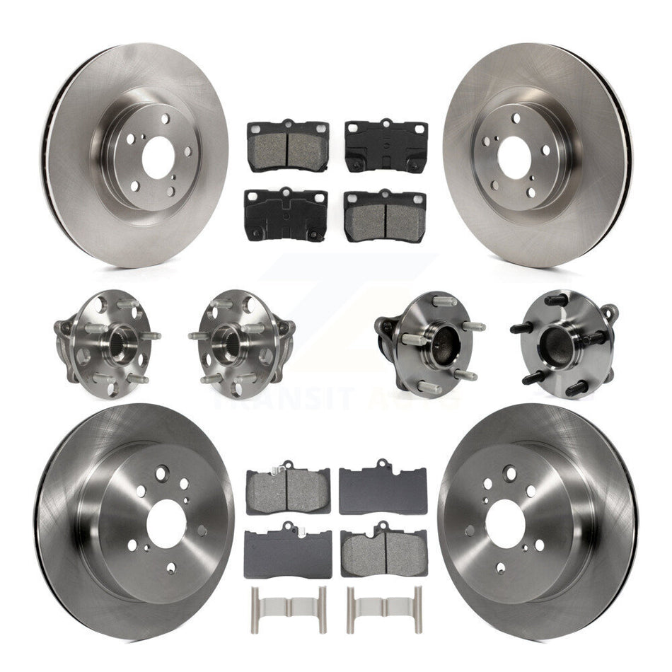 Front Rear Hub Bearing Disc Brake Rotor Pad Kit (10Pc) For Lexus IS350 GS350 GS450h GS460 KBB-129064