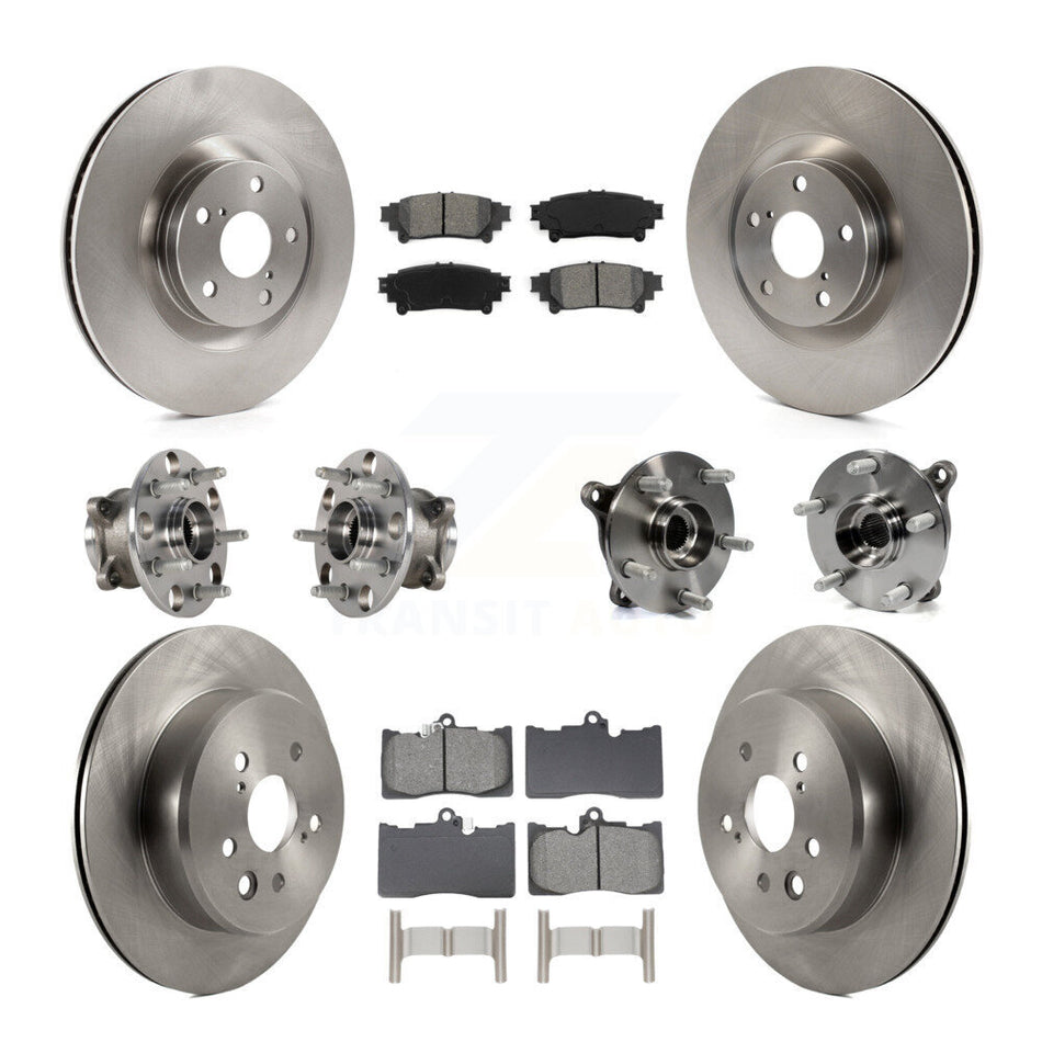 Front Rear Hub Bearing Brake Rotor Pad Kit (10Pc) For Lexus IS300 IS350 GS350 RC350 RC300 KBB-129066