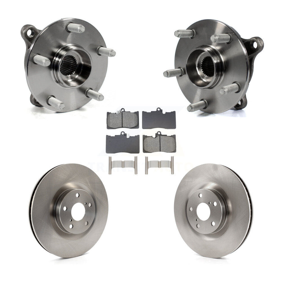 Front Hub Bearing Disc Brake Rotor Pads Kit (5Pc) For Lexus IS300 IS350 GS350 RC350 RC300 KBB-129068