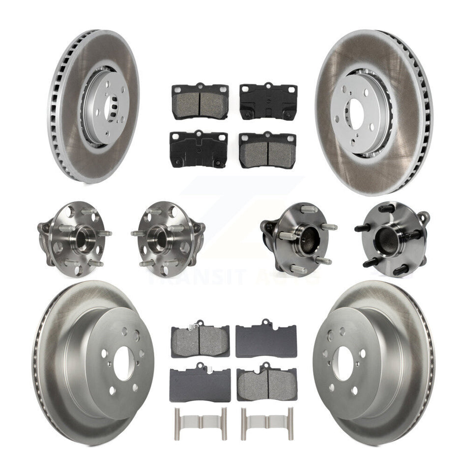 Front Rear Hub Bearing Coat Brake Rotor Pad Kit (10Pc) For Lexus IS350 GS350 GS450h GS430 KBB-129084