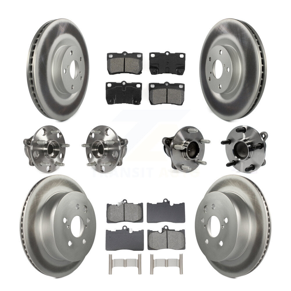 Front Rear Hub Bearing Coat Brake Rotor Pad Kit (10Pc) For Lexus IS350 GS350 GS450h GS460 KBB-129085