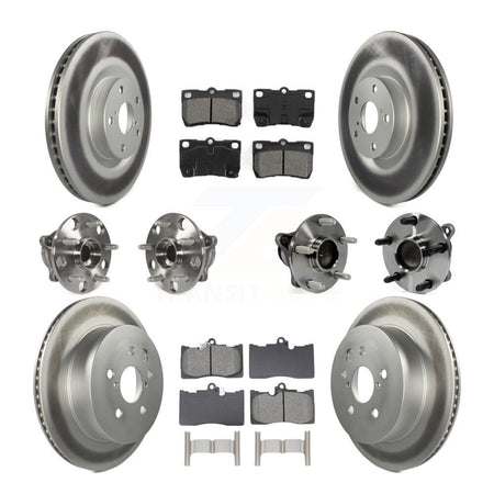 Front Rear Hub Bearing Coat Brake Rotor Pad Kit (10Pc) For Lexus IS350 GS350 GS450h GS460 KBB-129085