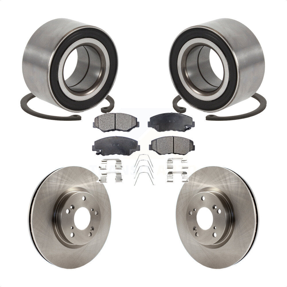 Front Wheel Bearing Disc Brake Rotors And Ceramic Pads Kit For Honda Civic Acura ILX KBB-129139