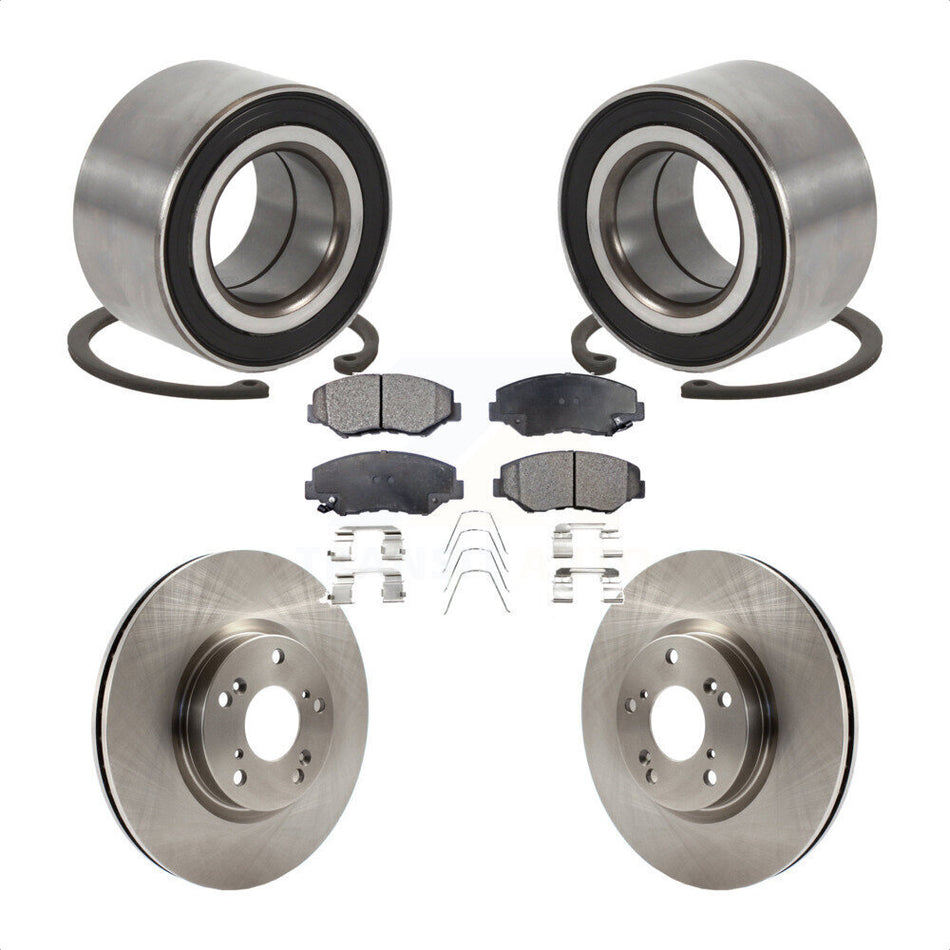 Front Wheel Bearing Disc Brake Rotors And Ceramic Pads Kit For Honda Civic Acura ILX KBB-129139