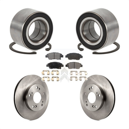 Front Wheel Bearing Disc Brake Rotors And Ceramic Pads Kit For 2015 Acura ILX 1.5L KBB-129140