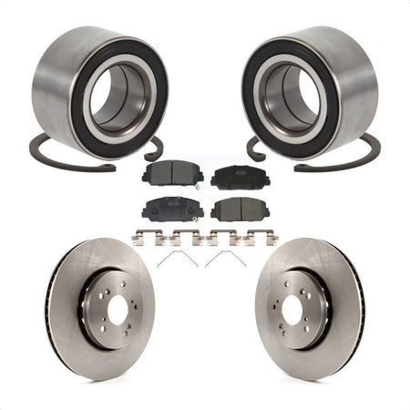 Front Wheel Bearing Disc Brake Rotors And Ceramic Pads Kit For 2016 Acura ILX KBB-129141