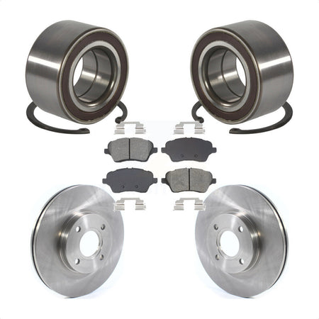 Front Wheel Bearing Disc Brake Rotors And Pads Kit For 2014-2019 Ford Fiesta ST KBB-129181