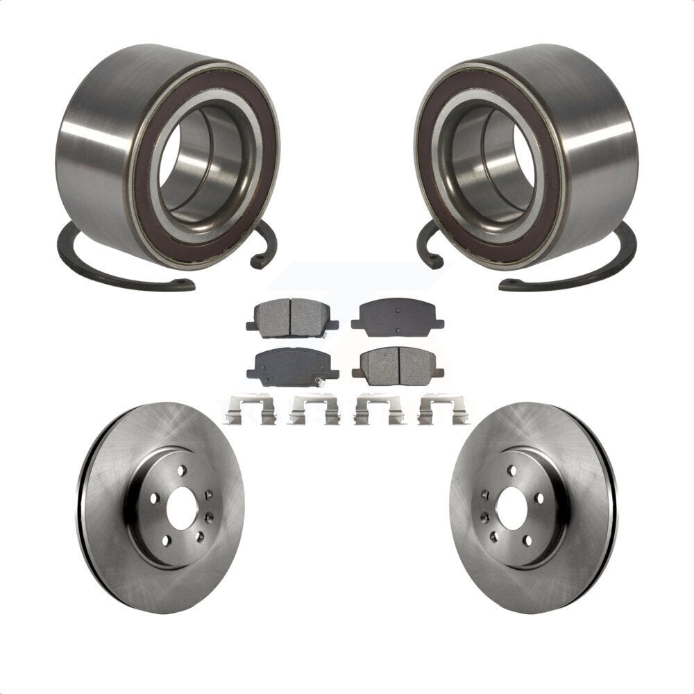Front Wheel Bearing Disc Brake Rotors And Pads Kit For Buick Encore Chevrolet Trax KBB-129185