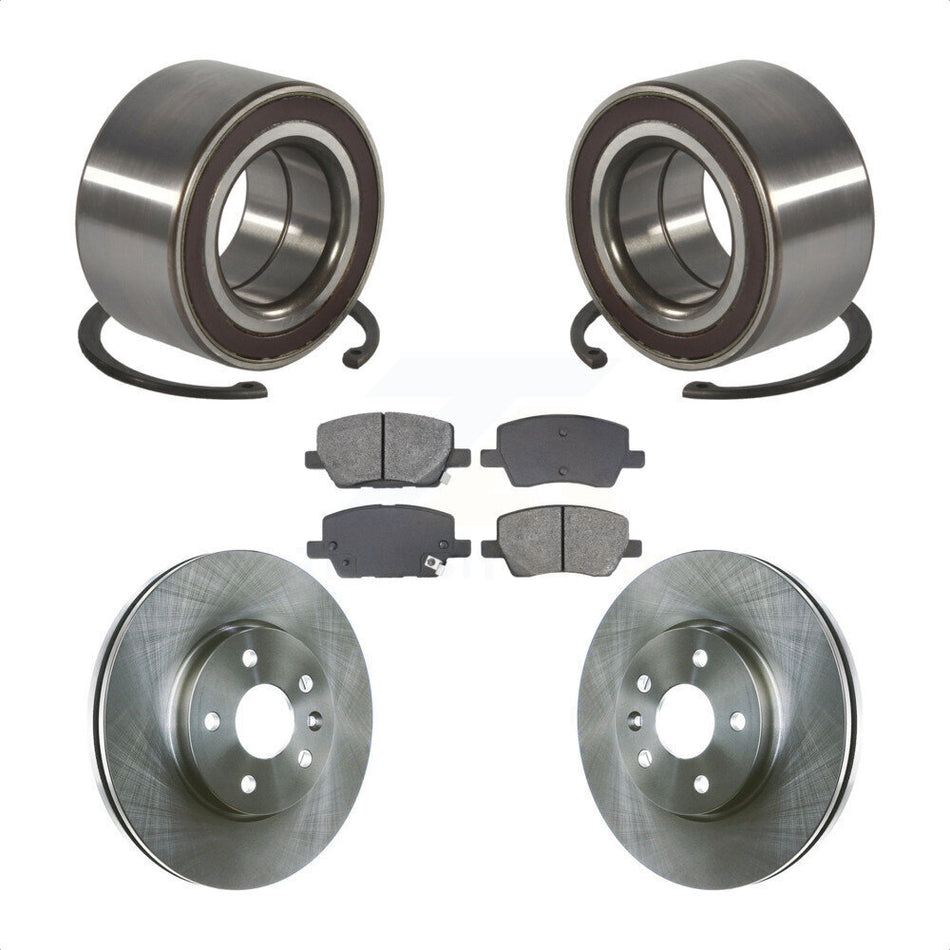 Front Wheel Bearing Disc Brake Rotors And Pads Kit For 2018-2020 Chevrolet Sonic KBB-129189