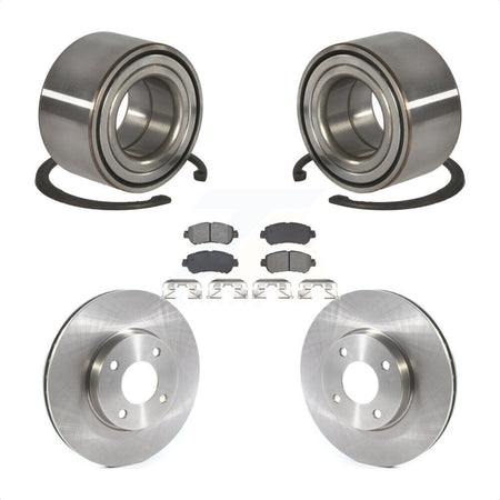 Front Wheel Bearing Disc Brake Rotors And Semi-Metallic Pads Kit For Nissan Kicks Versa KBB-129190