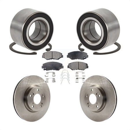 Front Wheel Bearing Disc Brake Rotor And Semi-Metallic Pads Kit For Honda Civic Acura ILX KBB-129193