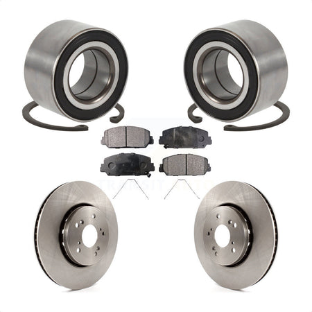 Front Wheel Bearing Disc Brake Rotors And Semi-Metallic Pads Kit For 2016 Acura ILX KBB-129195