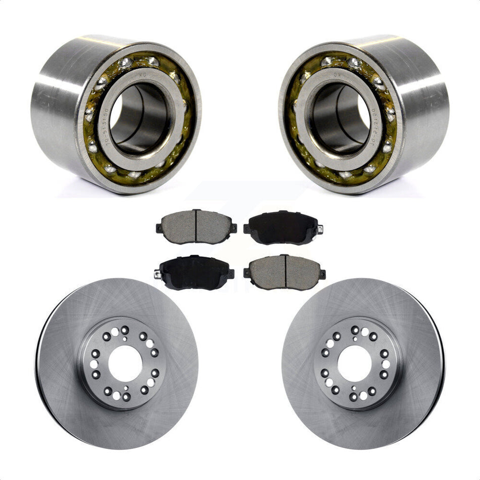 Front Wheel Bearing Disc Brake Rotors And Ceramic Pads Kit For 2001-2005 Lexus IS300 KBB-129218