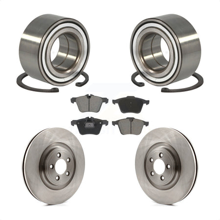 Front Wheel Bearing Disc Brake Rotors And Ceramic Pads Kit For Jaguar XJ KBB-129221
