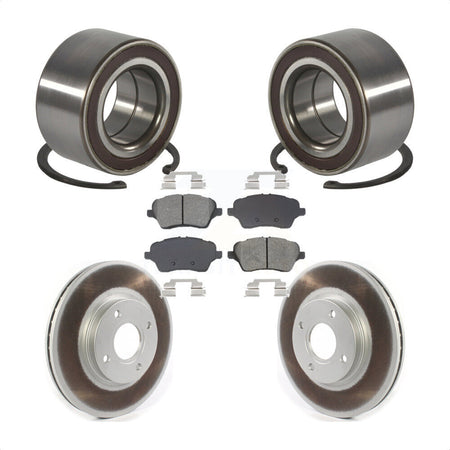 Front Wheel Bearing Coated Disc Brake Rotors And Pads Kit For 2014-2019 Ford Fiesta ST KBB-129224