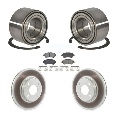 Front Wheel Bearing Coated Disc Brake Rotors And Pads Kit For Nissan Kicks Versa KBB-129225