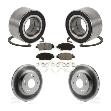 Front Wheel Bearing Coated Disc Brake Rotors And Pads Kit For 2015 Acura ILX 1.5L KBB-129235