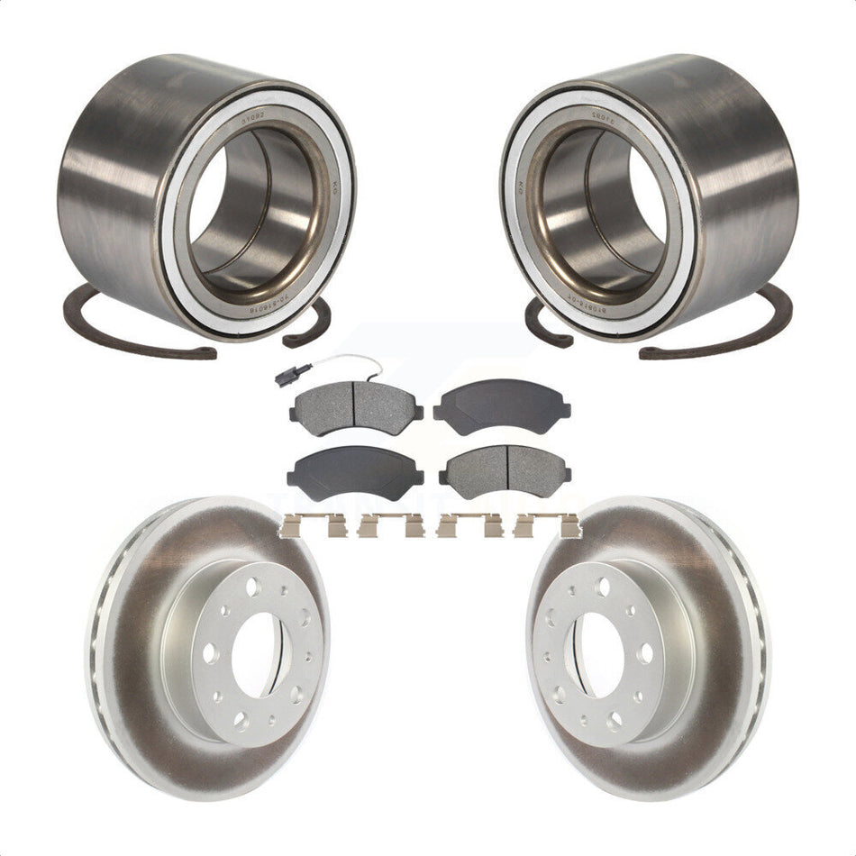 Front Wheel Bearing Coated Disc Brake Rotor And Pads Kit For Ram ProMaster 2500 3500 1500 KBB-129236