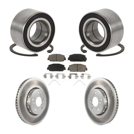 Front Wheel Bearing Coated Disc Brake Rotors And Ceramic Pads Kit For 2016 Acura ILX KBB-129237