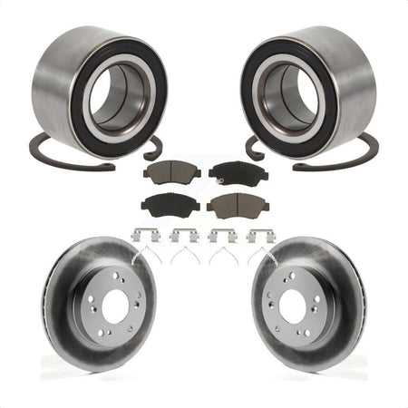 Front Wheel Bearing Coated Disc Brake Rotors And Ceramic Pads Kit For 2015 Acura ILX 1.5L KBB-129239