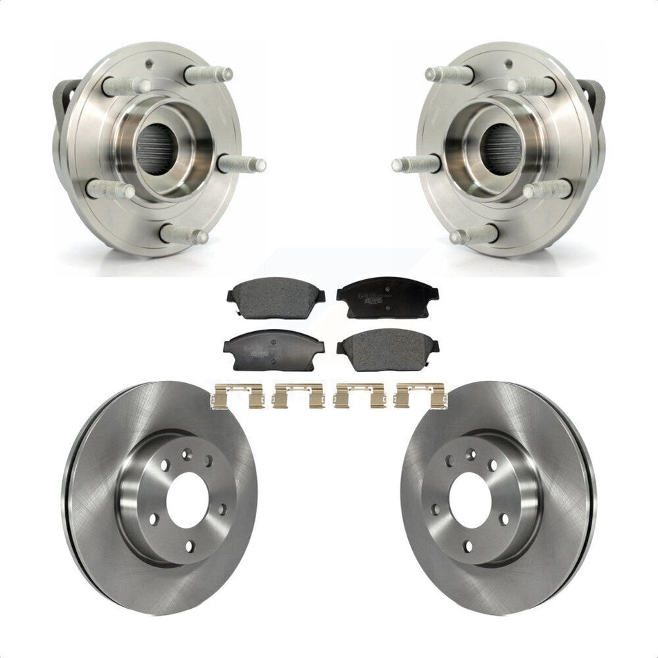 Front Hub Bearing Assembly Disc Brake Rotors And Ceramic Pads Kit For Cadillac ATS KBB-129363