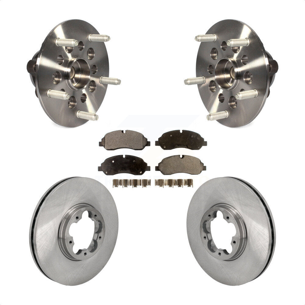 Front Hub Bearing Disc Brake Rotor & Pad Kit For Ford Transit-250 Transit-150 Transit-350 KBB-129395