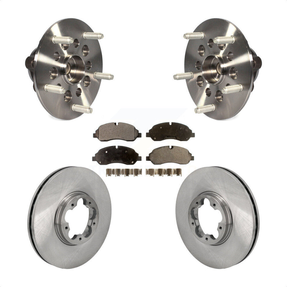 Front Hub Bearing Disc Brake Rotor & Pad Kit For Ford Transit-250 Transit-150 Transit-350 KBB-129395